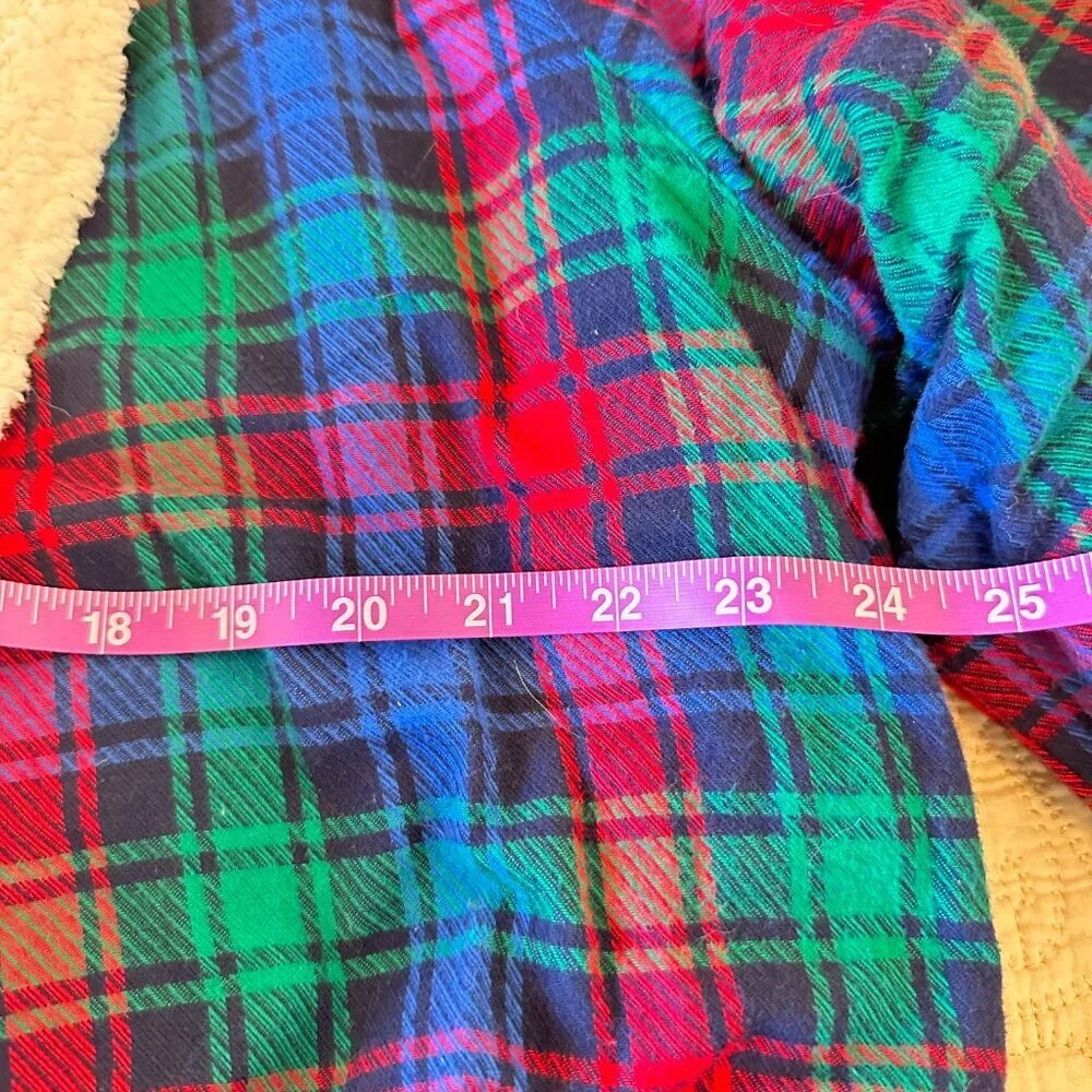 LANDS END plus size fleece lined super warm cozy full length robe women 1X